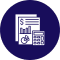 Digital bookkeeping solutions icon for cloud-based financial management
